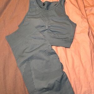 GYMSHARK Blue Seamless Activewear Set ✨